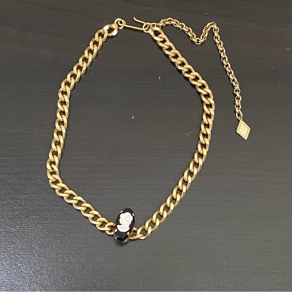 Vintage Unsigned Victorian Lady Cameo Choker Necklace - Picture 7 of 16